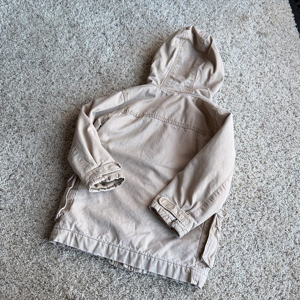 GAP Tan Kids Lined Toggle Jacket with Hood Size 5T - Picture 4 of 4